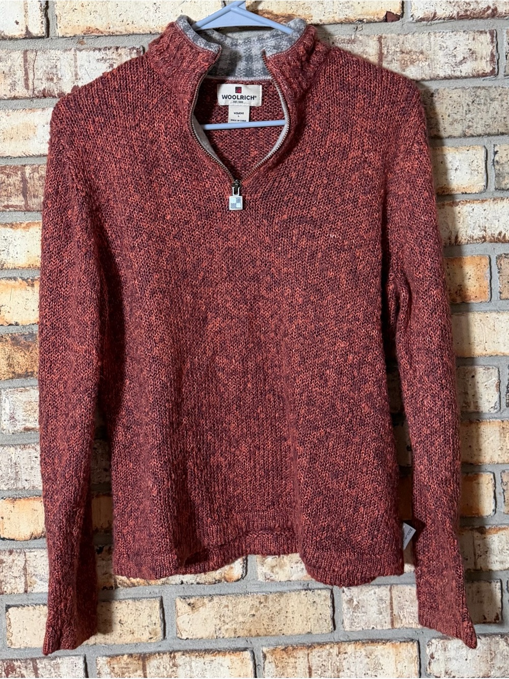 Woolrich quarter zip sweater L